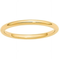 Zaručnički prsten od žutog zlata u standardnom udobnom pristajanju