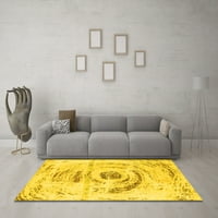Moderne pravokutne apstraktne žute prostirke za prostore tvrtke, 8' 12'
