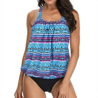 Ženski kupaći kostimi za kontrolu trbuha Plus size kupaći kostim modni konzervativni kupaći kostim s printom Bikini