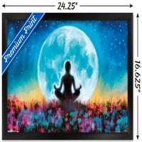 Moreno-likovna umjetnost - zidni poster joga mjesec, uokviren 14.725 22.375