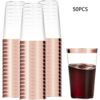 Jednokratne čaše s obručem za jednokratnu upotrebu zrakoplovne čaše od ružičastog zlata sa srebrnim okvirom za
