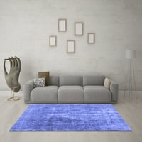 Moderni pravokutni tepisi u apstraktnoj plavoj boji za unutarnje prostore, 4' 6'
