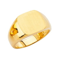 Nakit muški prsten s pečatom od 14k žutog zlata s gravurom, veličina 6,5