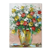 Proljetni cvjetovi u vazi 6 platno umjetnost Hai Odelia