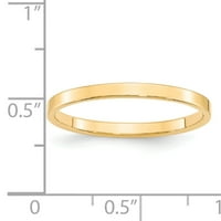 Najfinije zlato, ravni prsten od žutog zlata od 14 karata, veličina 11
