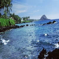 Valovi u Tihom oceanu, plaža Mokapu, Maui, Havaji, SAD ispis plakata