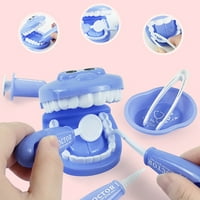 Set dječjih obrazovnih igračaka za zubnu scenu predškolska obrazovna igra za pranje zuba Zelena
