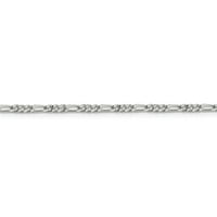 Sterling srebro čvrsta polirana proljeće prsten lanac Figaro ogrlica nakit pokloni za žene