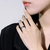 Jiyugala prstenovi za muškarce titanium čelik dvostruki dijamantni prsten korejski stil dijamantni prsten od nehrđajućeg
