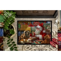 52067 radionica Djeda Mraza, prostirka za vrata zlatnih retrivera i mačaka, prostirka za dom ili prostirka za