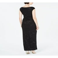 Ženska crna večernja haljina od Maksi platna bez rukava, $ 10P