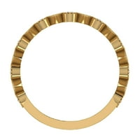 Zaručnički prsten s dijamantom okruglog reza u obliku kruga i kvadrata 0. Zlato od 18 karata