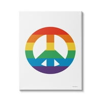 Znak mira u duginim prugama, Retro simbol ponosa i sreće, 30 godina, dizajn s natpisima i podstavom