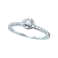 Ženski Okrugli dijamantni prsten od 14 karata od bijelog zlata