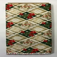 44-inčna široka pamučna tkanina Poinsettia metalic za božićne blagdane, po dvorištu
