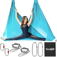 54 inča mekana pletena Zračna svilena viseća mreža za jogu za kućnu jogu koja poboljšava snagu, fleksibilnost
