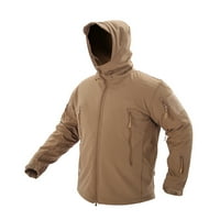 Muški kaputi i jakne - topla vodootporna jakna od flisa od meke kože morskog psa, jednobojna vanjska kaki jakna