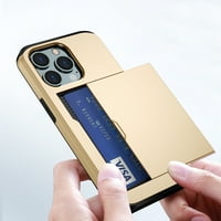 Kompatibilno s futrolom za iPhone Pro MA, utor za držač kreditne kartice s poklopcem za novčanik, stražnji džep
