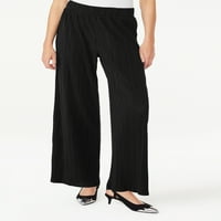 Scoop Women's Cronkle Pletena hlače širokih nogu, xs-xxl