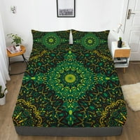 Komplet posteljine za odrasle i djevojčice s printom od 3 tisuće, komplet posteljine u boemskom stilu