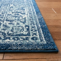 Tradicionalni otrcani tepih od zelene, tamnoplave Bjelokosti, 5'1 7'6