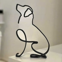 pas minimalistička umjetnička skulptura personalizirani poklon metalni ukras Božićni ukrasi od žarulja