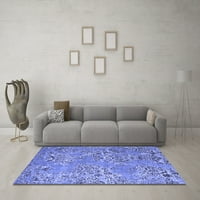 Tvrtka Alibudes strojno pere kvadratne apstraktne plave moderne unutarnje prostirke, kvadratne 5 stopa