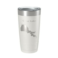 Clear Lake Map Tumbler putnička šalica izolirana laserska ugravirana šalica kave