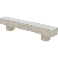 Ekena Millwork 8 H 8 d 48 W Hand Heuth Fau Wood Kamin Mantel Kit W Alamo Corbels, tvornički pripremljeni