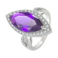 Heiheiup ametist i dijamantni prsten za ženski modni nakit Popularni pribor alt prsten