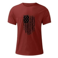 Rasprodaja muške košulje američke zastave muške Casual majice s okruglim vratom 3-inčni digitalni tisak sportske