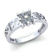 Autentični dijamant okruglog reza od 0,75 karata, muški Moderni vjenčani prsten za godišnjicu od 10 karatnog ružičastog,
