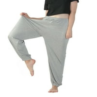 Ženske harem hlače Čvrsta boja casual ugodna labava hlača s džepovima rastezljiva plus veličina za plesnu jogu