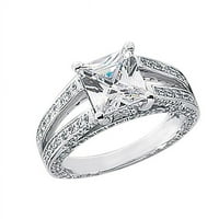 3. CT Princess Diamond White Gold Diamond Anniversary Fancy Ring, Veličina 6.5