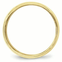 Primarno zlato, karatno žuto zlato, polukružni prsten finog zrna, Veličina 14