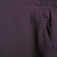 Ženske sportske uske tkane hlače s prorezima na bočnim stranama
