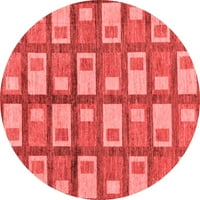 Moderni prostirke za sobe okruglog oblika s apstraktnim uzorkom crvene boje, okrugle 7 inča