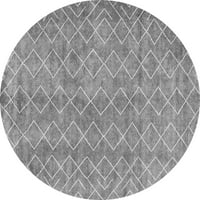 Moderni tepisi za sobe okruglog presjeka u apstraktnoj sivoj boji, okrugli 7 inča