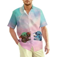 Muška dječja majica kratkih rukava s jodom s gumbima sprijeda džep na prsima ležerni havajski gornji dio rođendanski