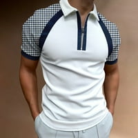 Adviicd gumb kratkih rukava Up majice za muškarce s dugim rukavima polo majice - Polo majice za zaštitu od mrlja