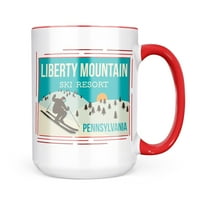 Skijalište Neonblond Libertie Mountain-poklon za skijalište Pensilvanija za ljubitelje kave i čaja
