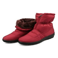 Ženske zimske cipele a-list, plišane Podstavljene zimske čizme, tople radne čizme s patentnim zatvaračem sprijeda,