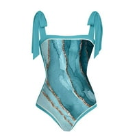 Ženski Tankini kupaći kostim s ogrtačem suknje visokog struka dvostruki Push-up Cvjetni print za kontrolu trbuha