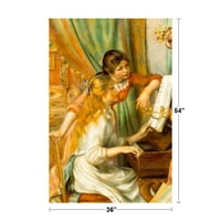 Pierre Renoir Girls at Piano Poster slikati Pierre Auguste Renoir Učenje klavirske glazbe francuski impresionist