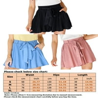 Ženske jednobojne Mini hlače u donjem dijelu struka s elastičnim strukom kratke hlače s volanima, ljetne kratke