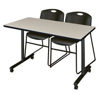 Mobilni stol za učenje u A-listi sa stolicama koje se mogu slagati u A-listi