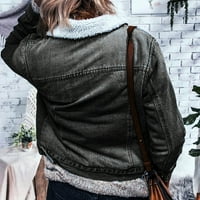 ženska jesenska moda u ženskoj Vintage traper jakni s gumbima na kopčanje s džepnim kaputom