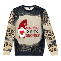 Twingheirt žene Valentinovo ljubavno slovo uzorak tiska leopard Drop Drome pulover dukserica Ženske kapuljače