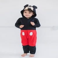 Disnejevsko odijelo s kapuljačom i dugim rukavima za dječake s Mikijem Mouseom, Crno, 3 mjeseca
