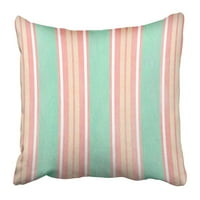 Svijetla klasična akvarelna svijetlo ružičasta, bež i morska pjena bijela prugasta jastučnica Jastučnica